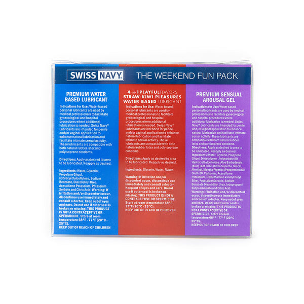 Swiss Navy Weekend Fun Pack of 3