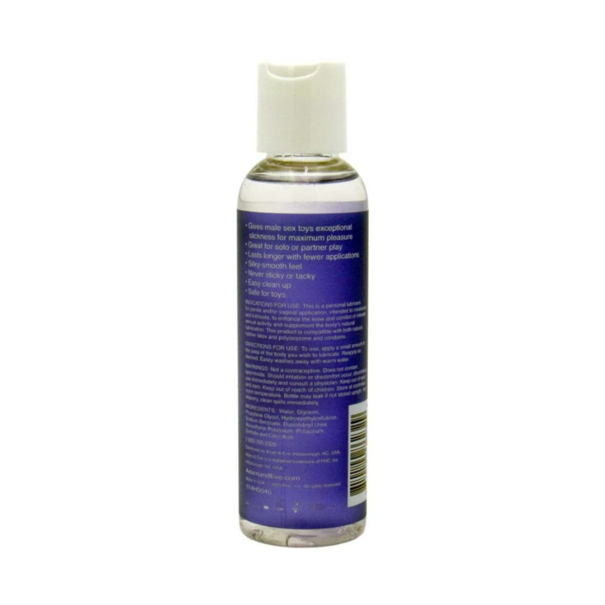Adam & Eve Masturbator Lubricant 4 oz. Back