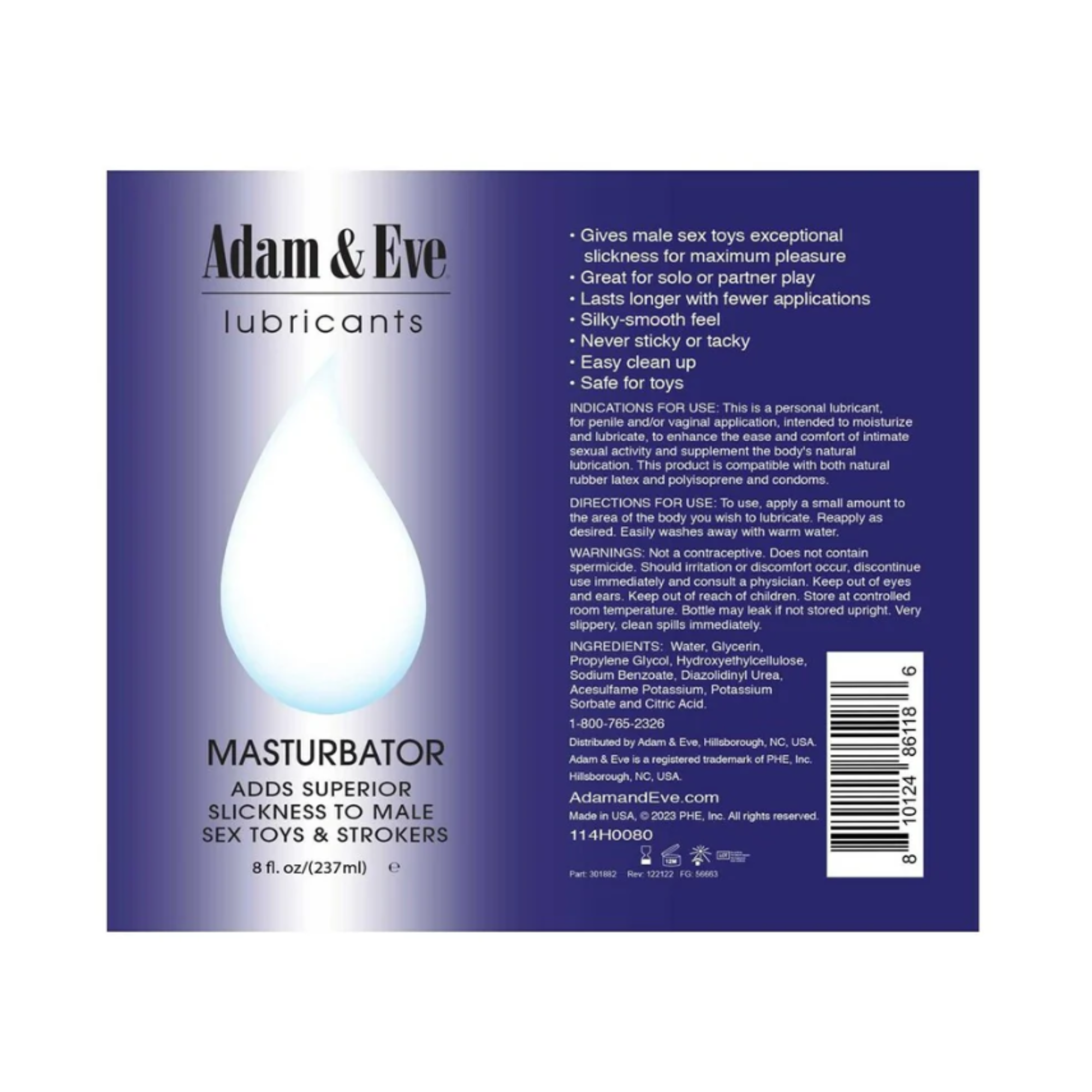 Adam & Eve Masturbator Lube  WorldCondoms