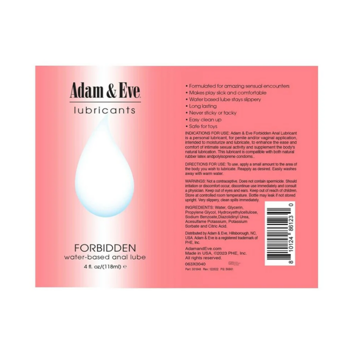 Adam & Eve Forbidden Anal 4 fl oz