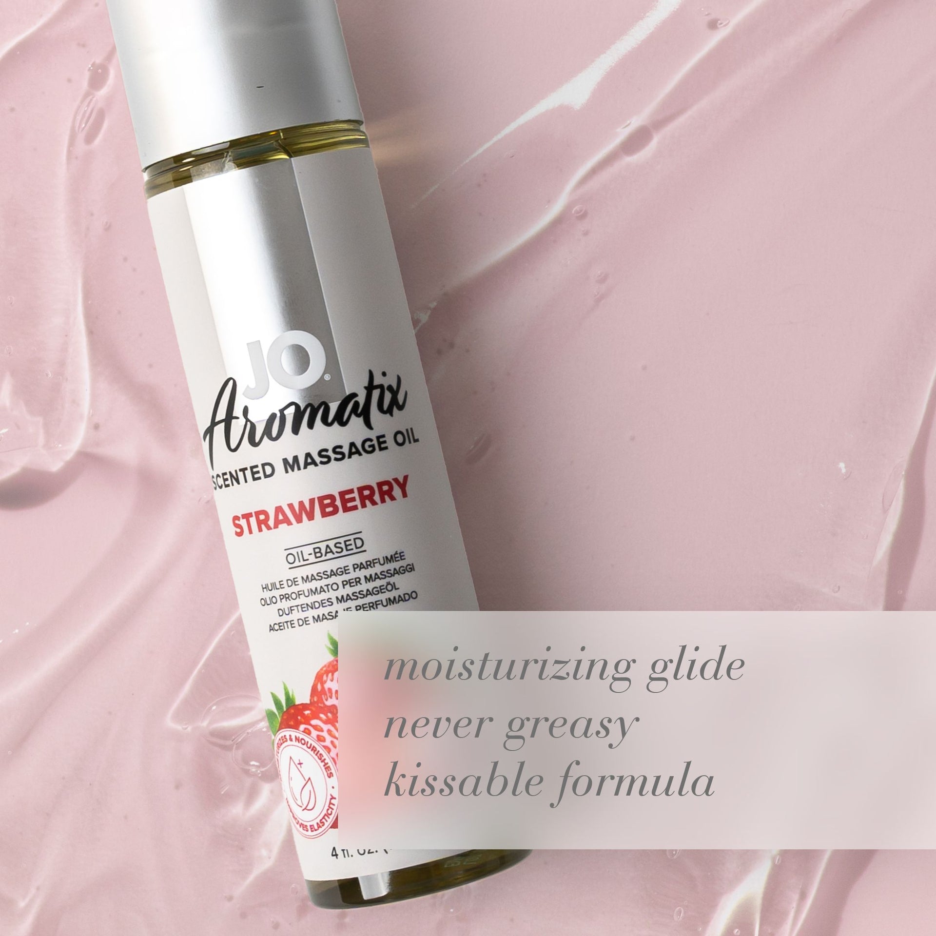 JO Aromatix Massage Oil Strawberry 4 fl oz Secondary image