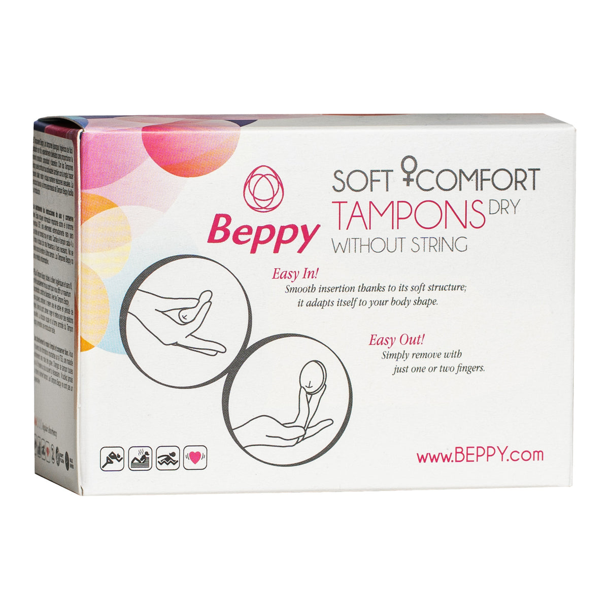 Beppy Soft Comfort Tampons Dry box back