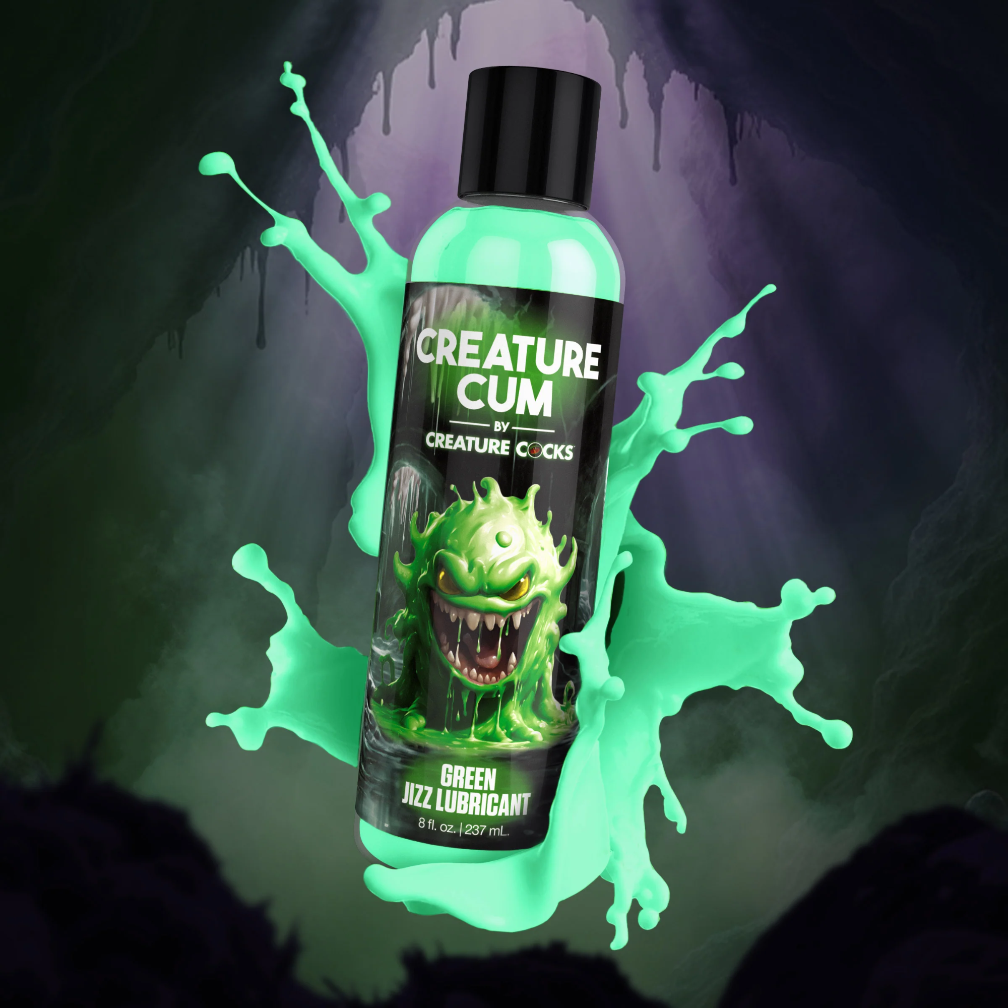 Creature Cum Green Water-Based Jizz Lubricant 8 fl oz Secondary image