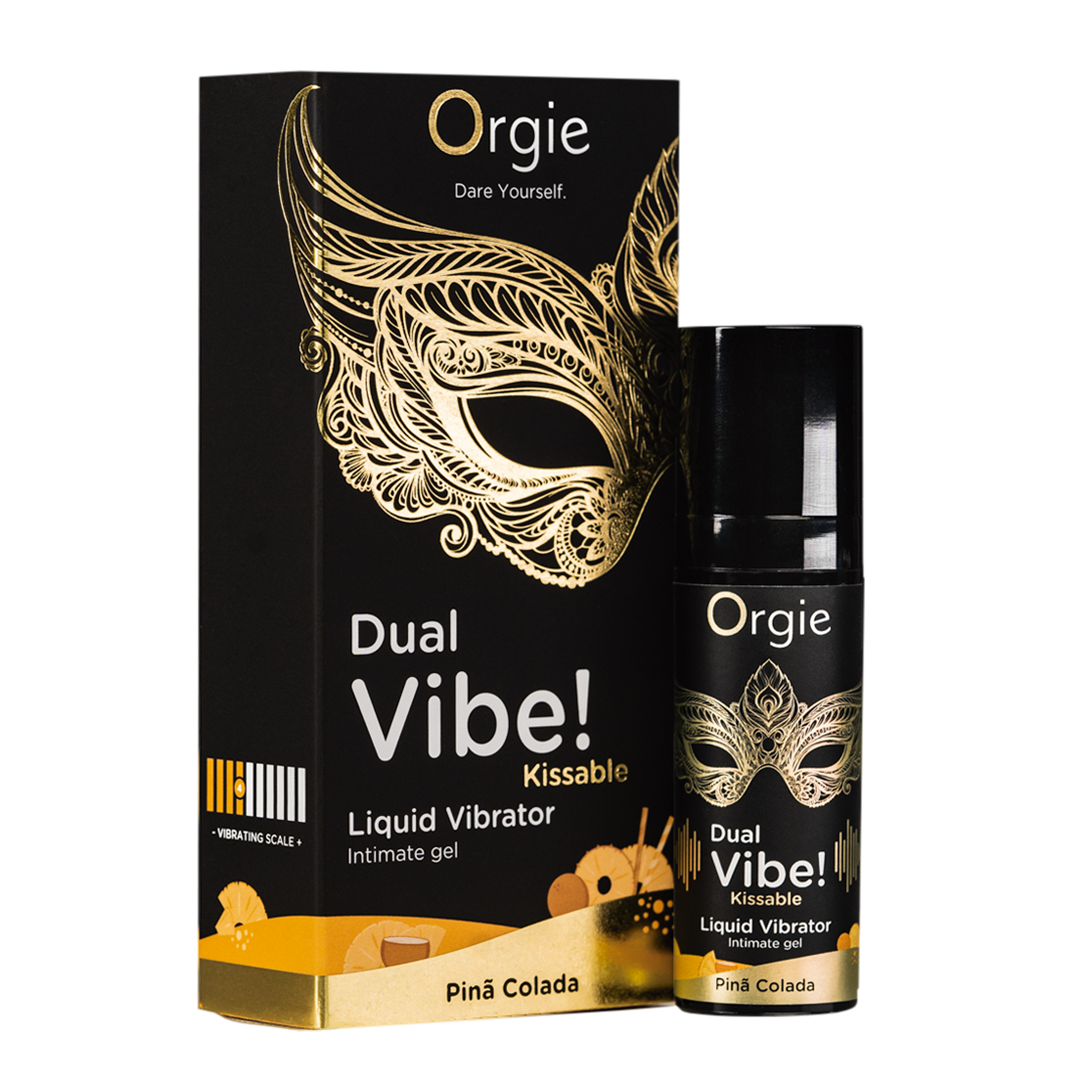 Orgie Dual Vibe Kissable Gel Pina Colada 0.5 fl oz