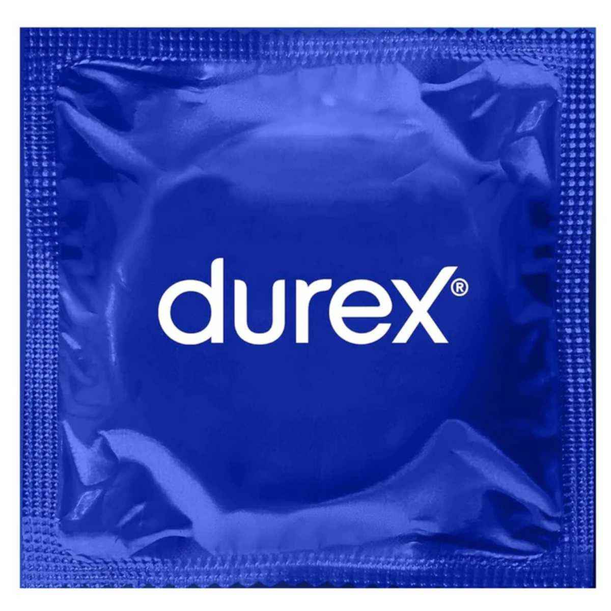 An image of individual dark blue Durex XL condom wrapper.