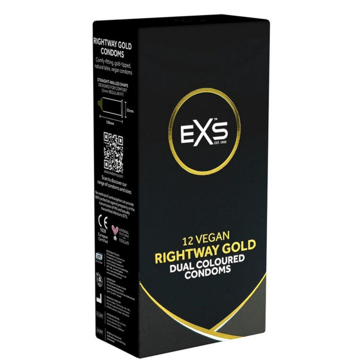 EXS Rightway Gold Dual Colored ️ WorldCondoms
