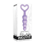 Front retail box packaging view for the Evolved Sweet Treat light purple heart-shaped silicone anal beads.