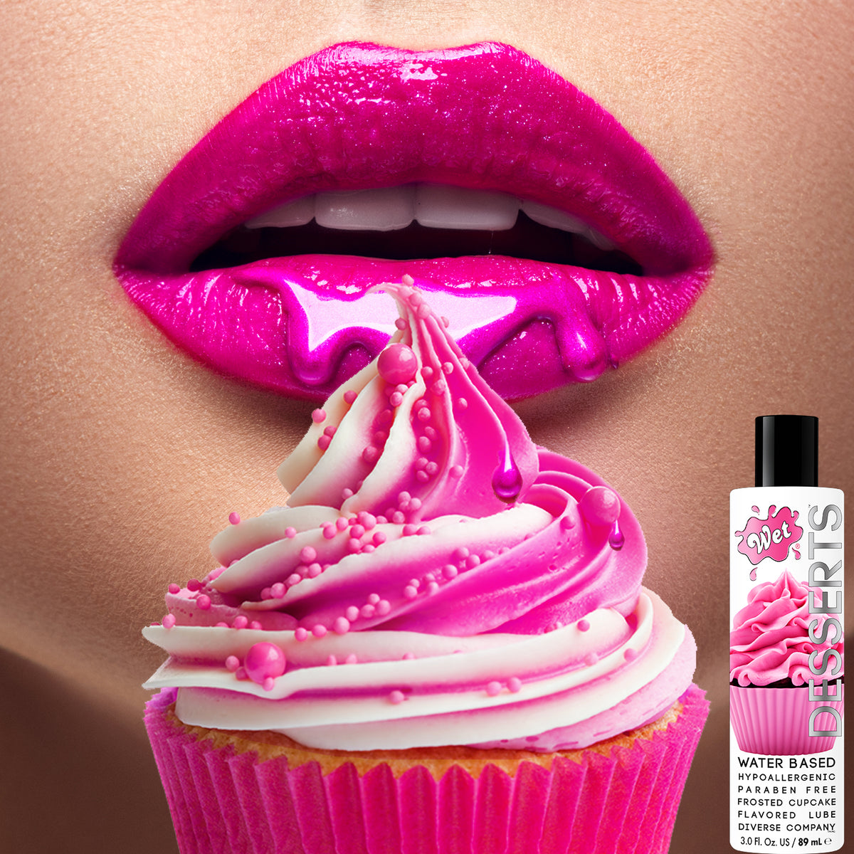 Wet Desserts water-based hypoallergenic paraben free frosted cupcake flavored lube