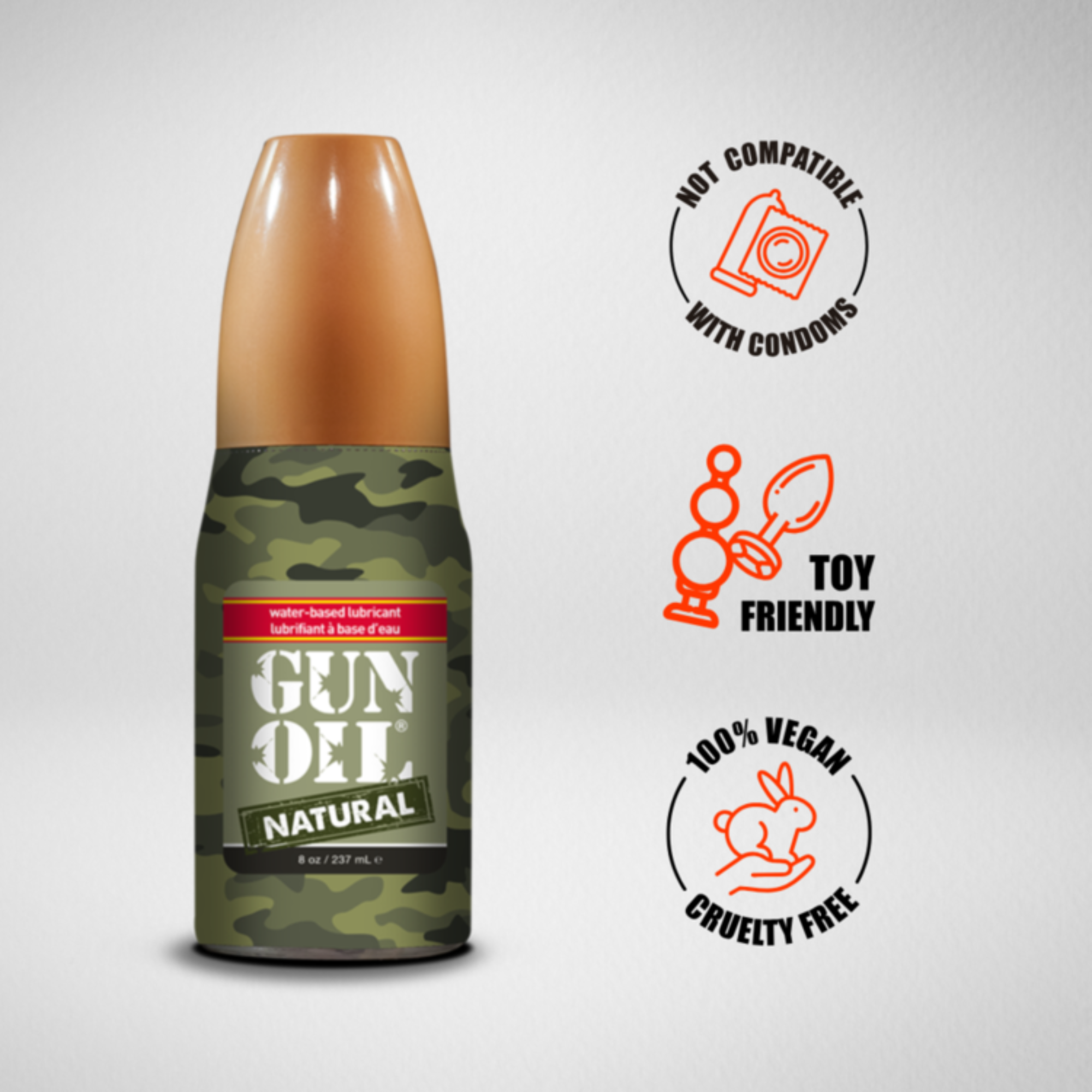 GUN OIL Natural Water-Based Lubricant WorldCondoms GUN OIL Natural Water-Based Lubricant WorldCondoms