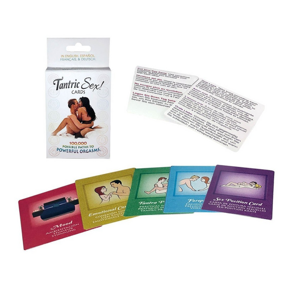 Tantric Sex Cards packaging with cards displayed on a white background