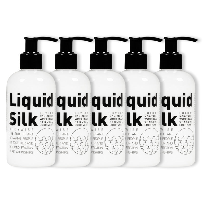 Liquid Silk 5 bottles x 250 ml 8.45 fl.oz Lubricant  WorldCondoms