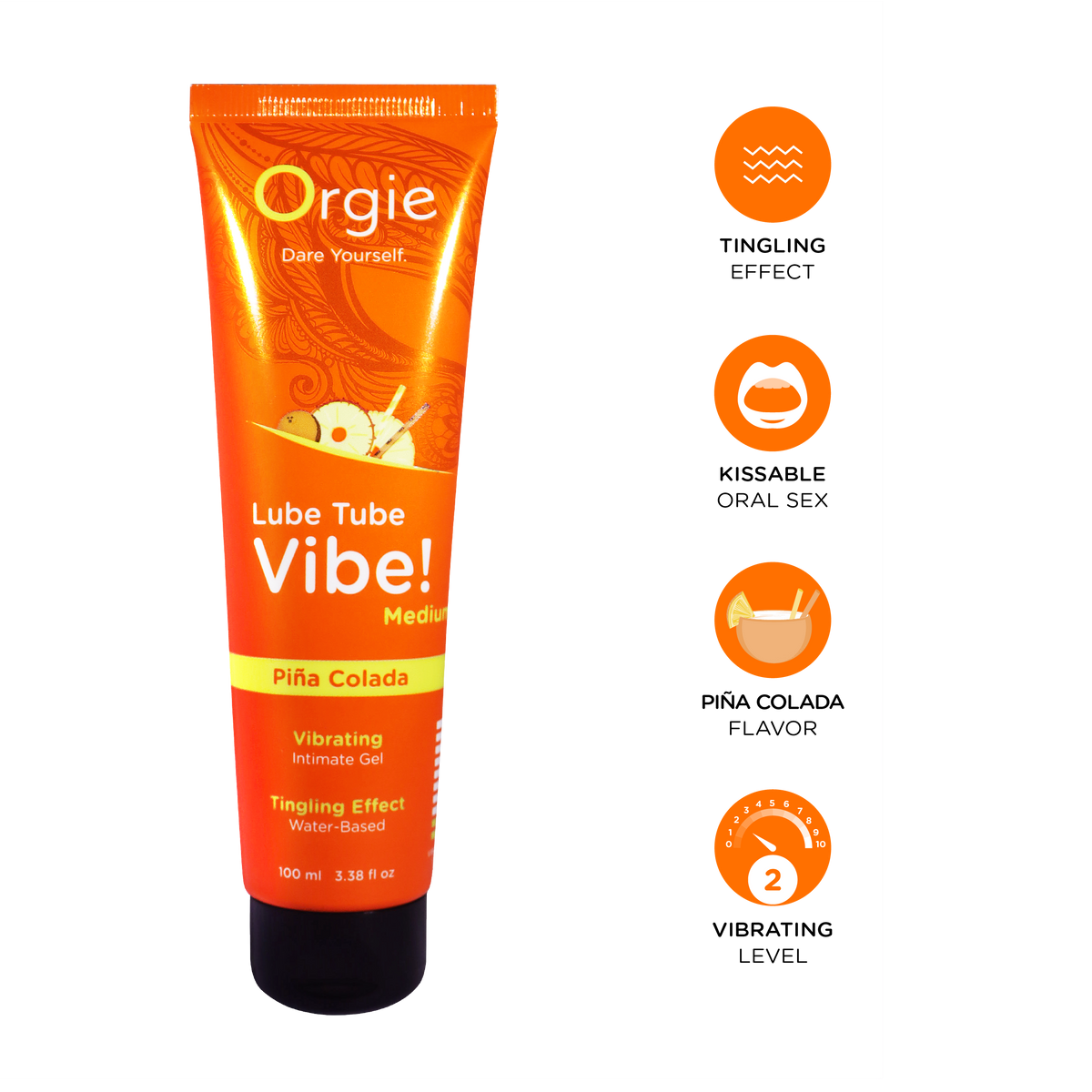 Orgie Lube Tube Vibe Pina Colada 3.38 fl oz
