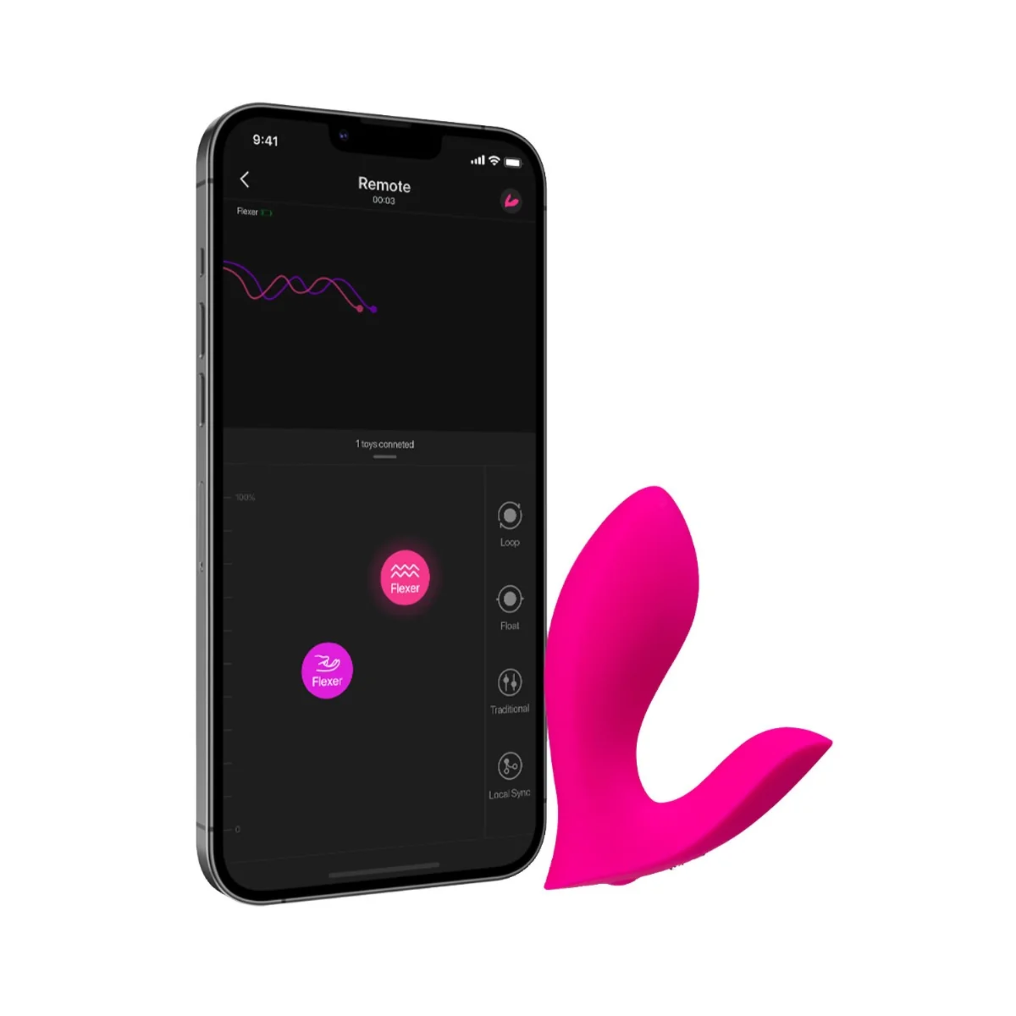 Lovense Flexer App-Controlled Dual Vibrating Panty Massager Pink Secondary image