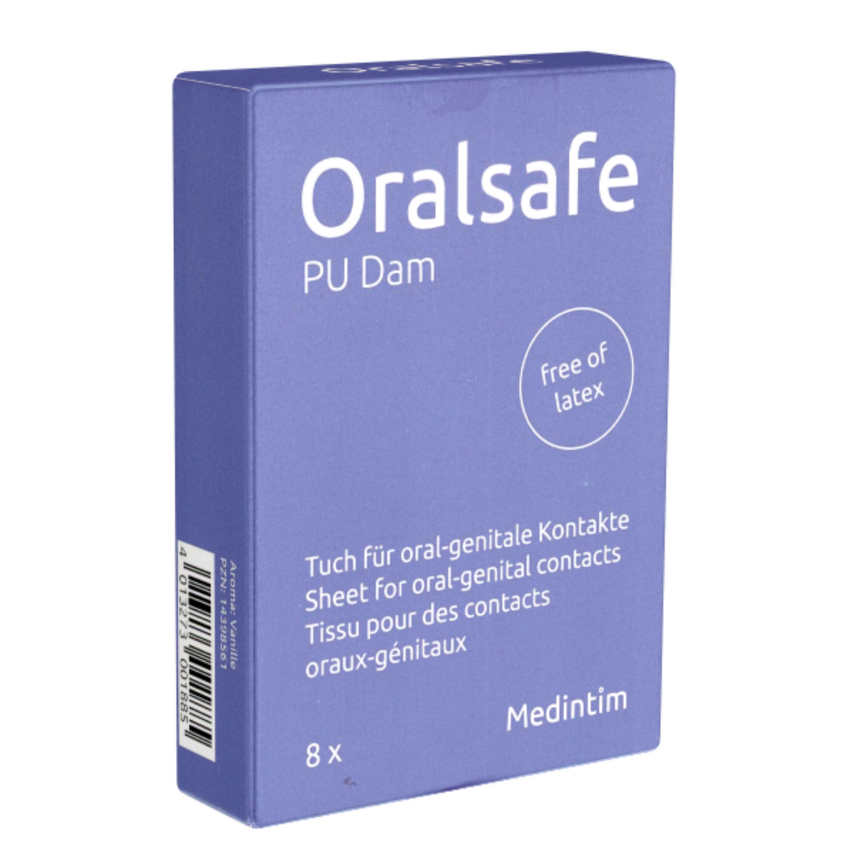 Oral Safe PU Vanilla Dams Pack 8 | WorldCondoms Main image