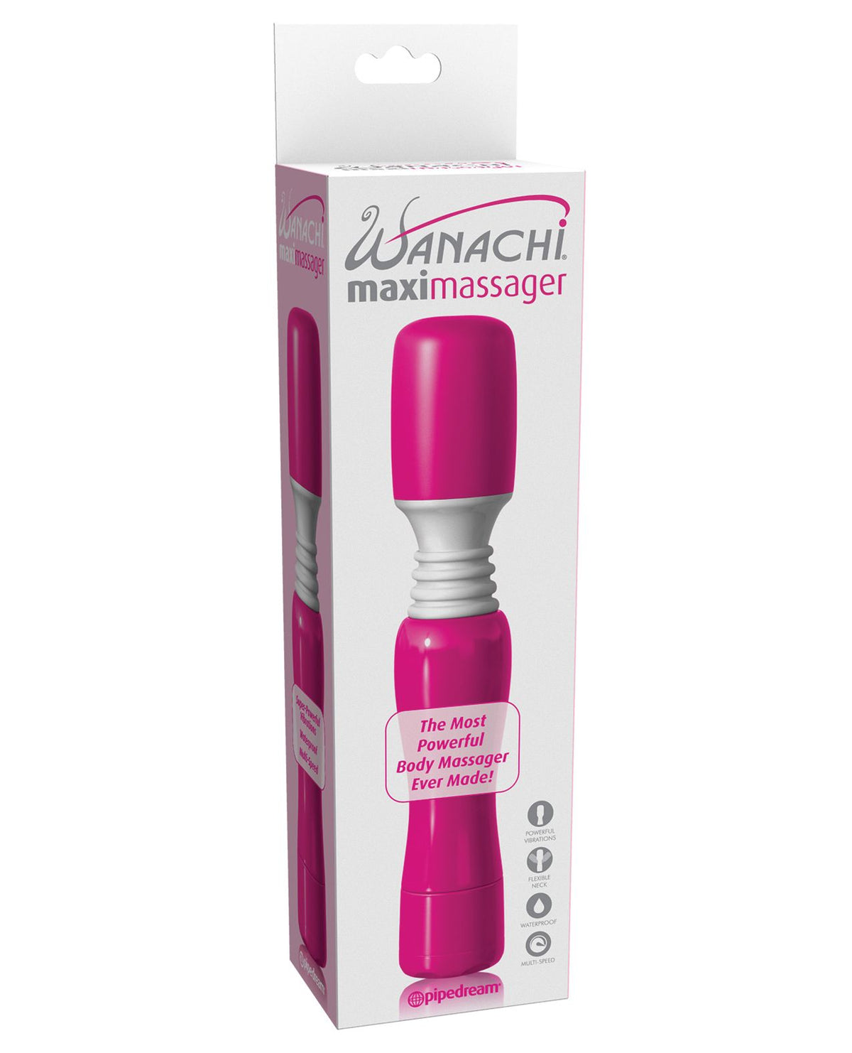 Maxi Wanachi Massager Waterproof Pink | WorldCondoms