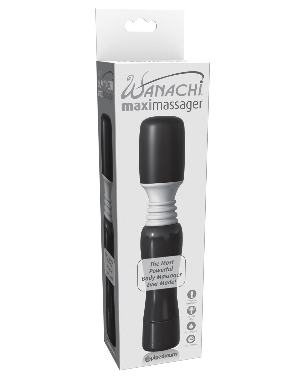 Maxi Wanachi Massager Waterproof Black | WorldCondoms Main image