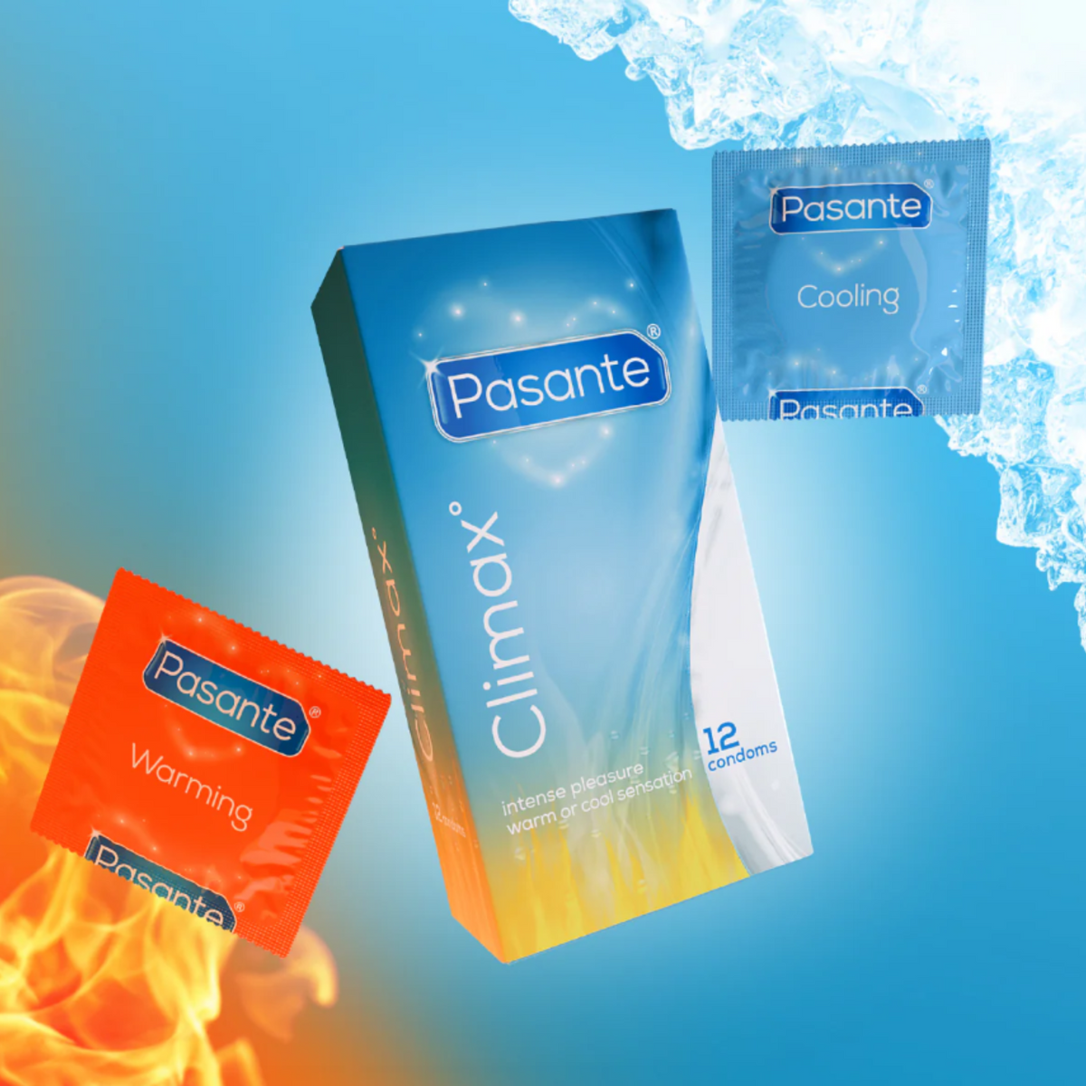 Préservatifs Pasante Climax Chauffants Et Rafraîchissants - Lot De 12 - Neuf Emballé - Egzo