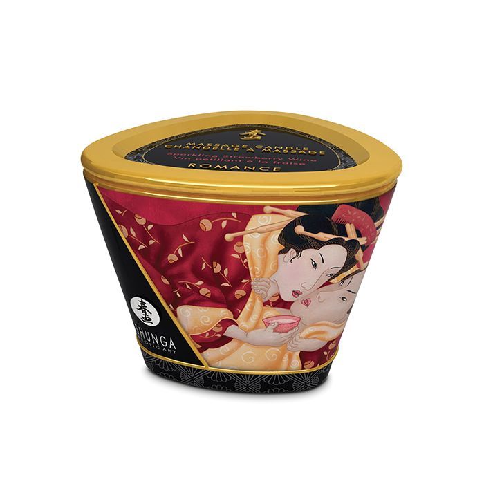 Shunga Romance Massage Candle Sparkling Strawberry Wine