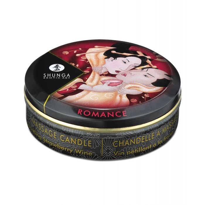 Shunga Romance Massage Candle Sparkling Strawberry Wine