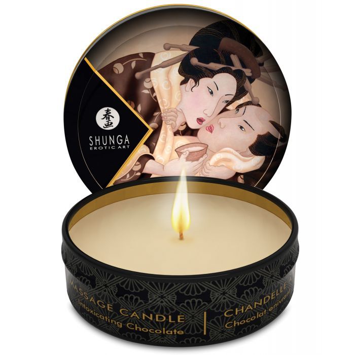 Shunga Vela de Masaje Excitación Chocolate Intoxicante Imagen secundaria del producto