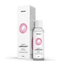 Product packaging shot showing the 150 ml Satisfyer Juicy Lubricant Booty Silicone clear bottle standing next to its white box featuring pink ring accents.