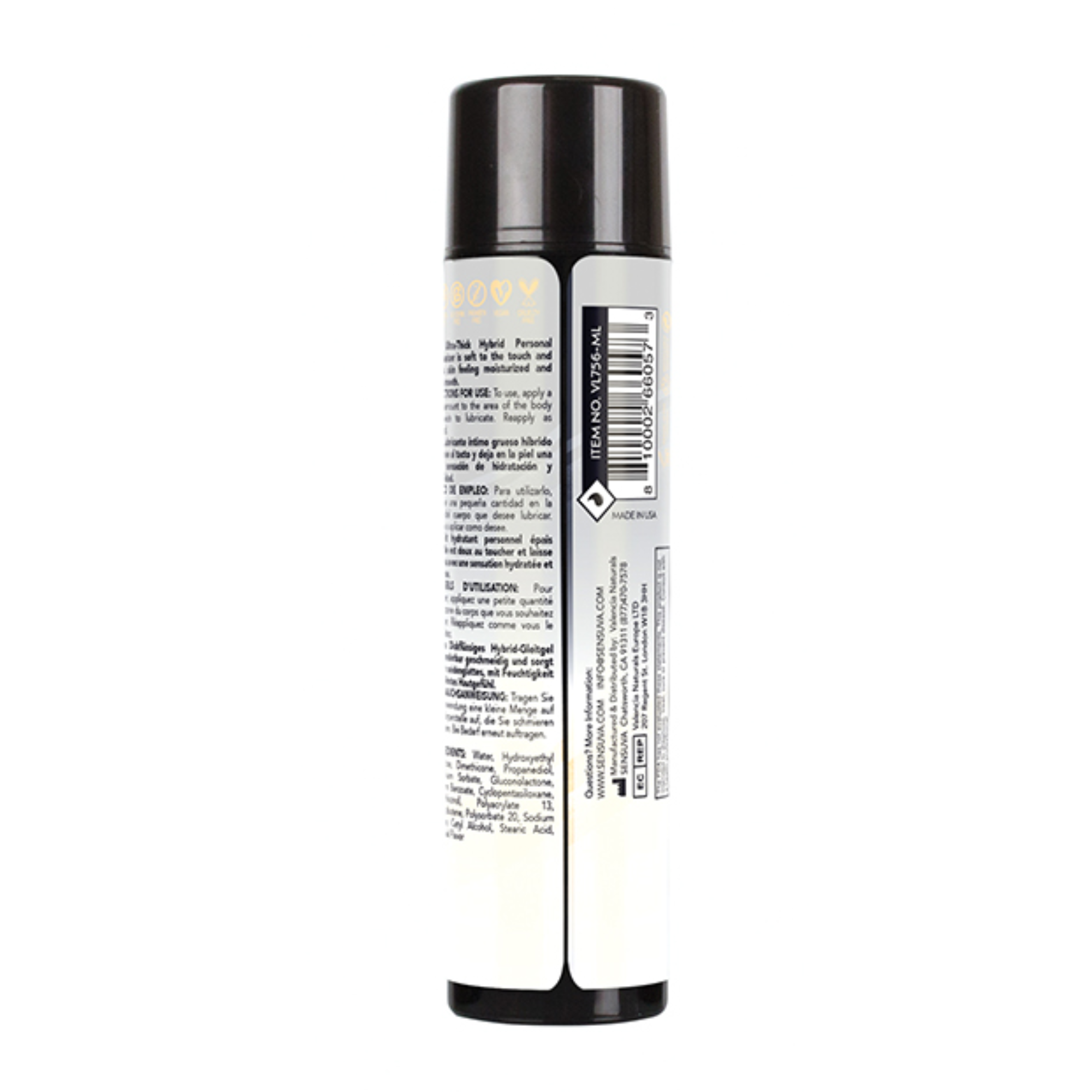 Sensuva ULTRA THICK Hybrid Personal Moisturizer Unscented Secondary image