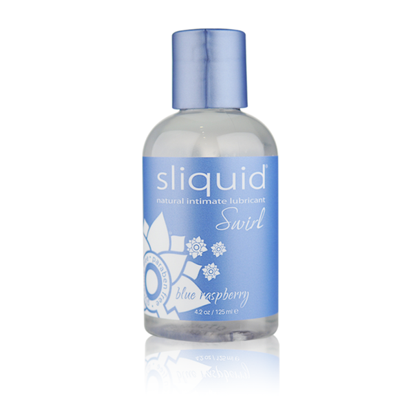 An image of Sliquid Blue Raspberry 125ml bottle in a white background.