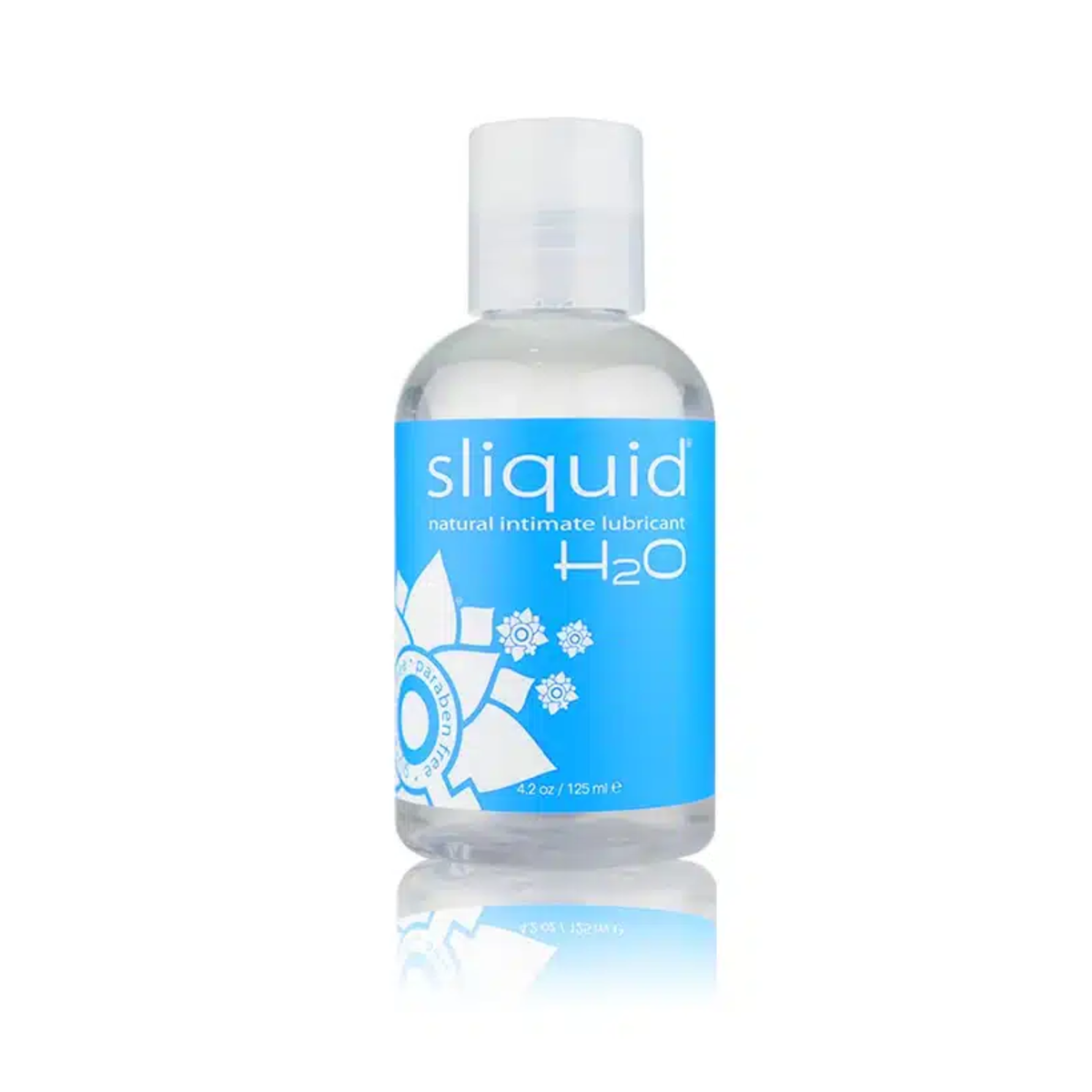 An image of Sliquid H2O 125ml lubricant in white background. 