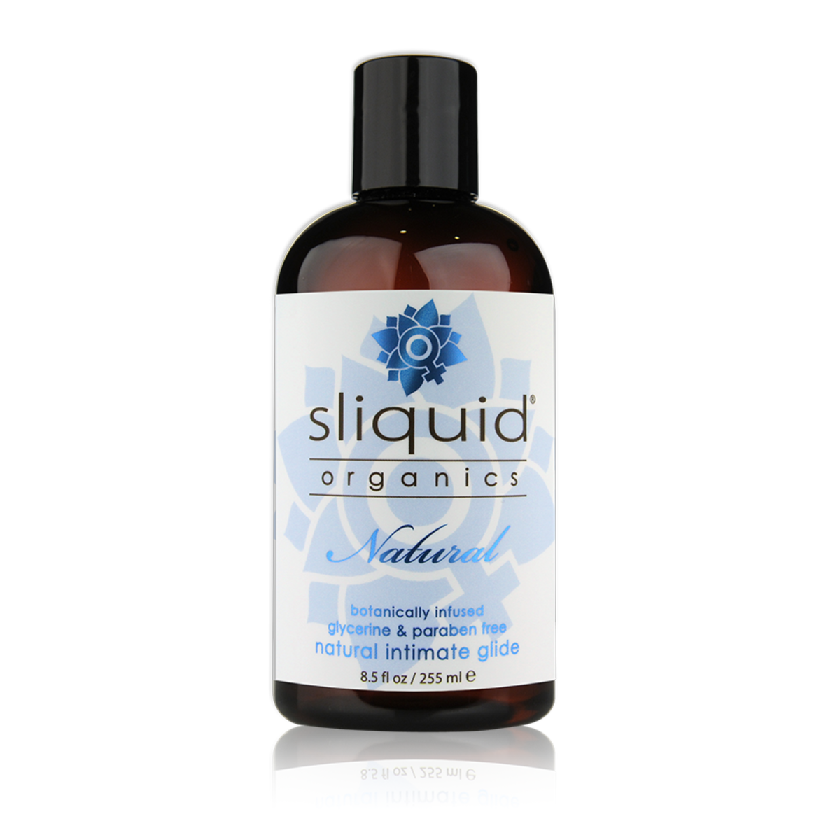 An image of Sliquid Organics Natural 255ml bottle in a white background.