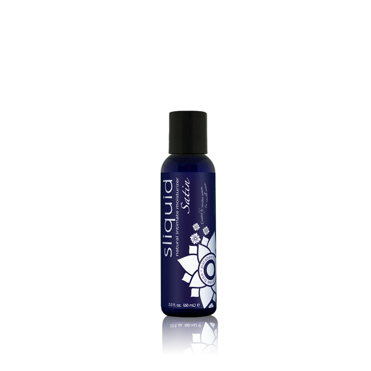 An image of Sliquid Satin 60ml bottle in a white background.