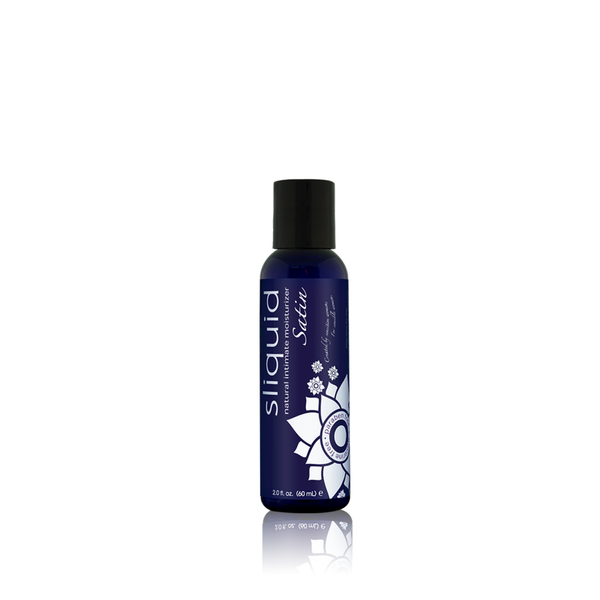 An image of Sliquid Satin 60ml bottle in a white background.