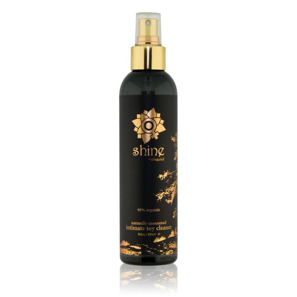 An image of Sliquid Shine Organic Toy Cleaner 255ml bottle in a white background.