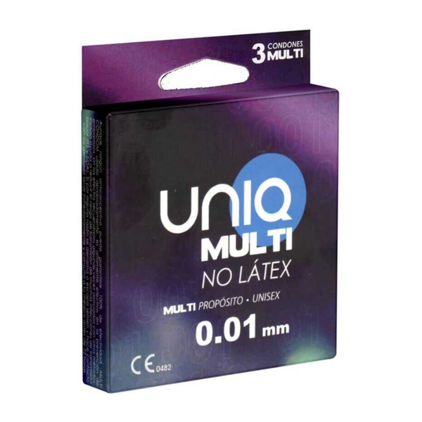 UNIQ Multi No Latex condoms 0.01mm, 3 pack box