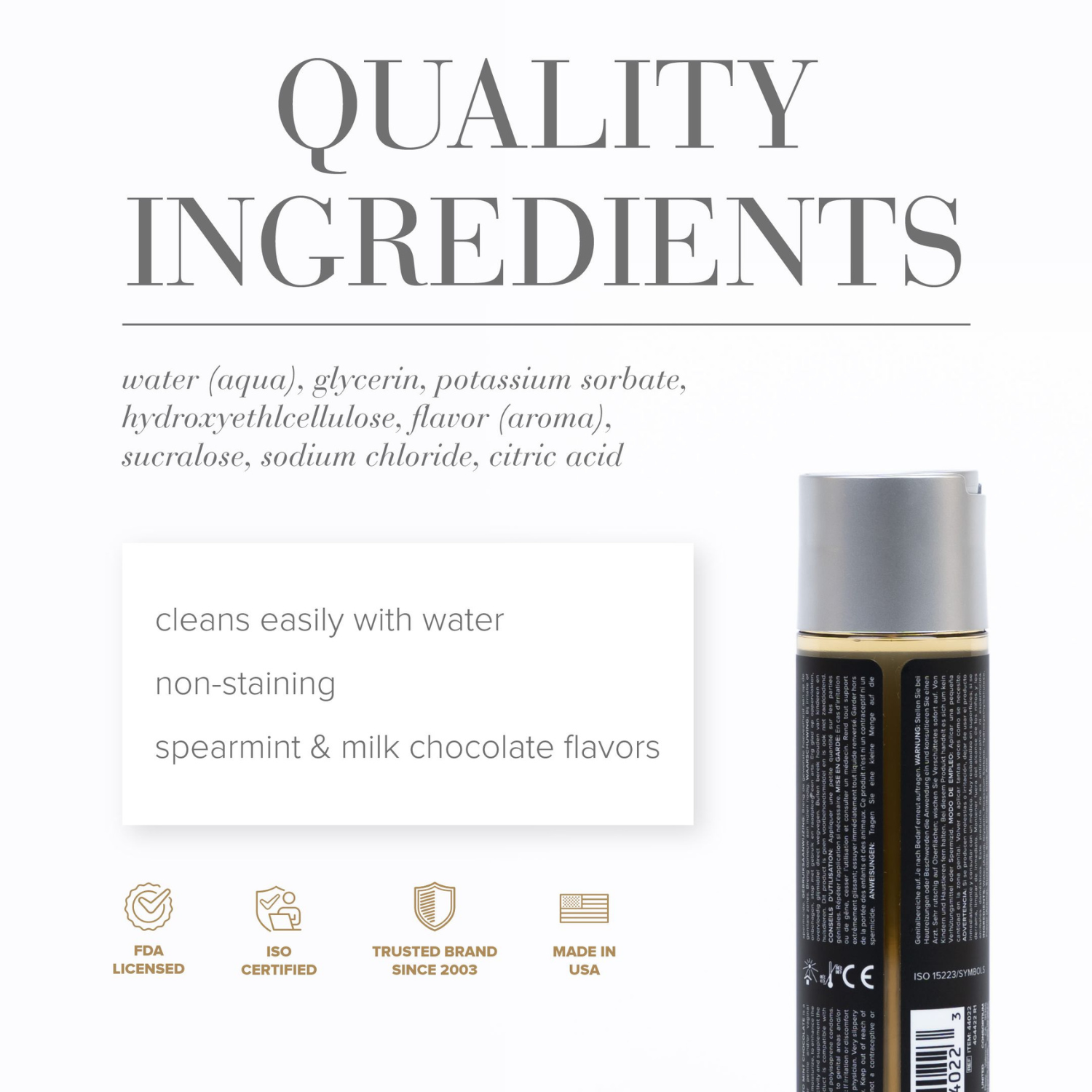 JO Gelato Mint Chocolate Lubricante a base de agua 4 fl oz Imagen secundaria del producto