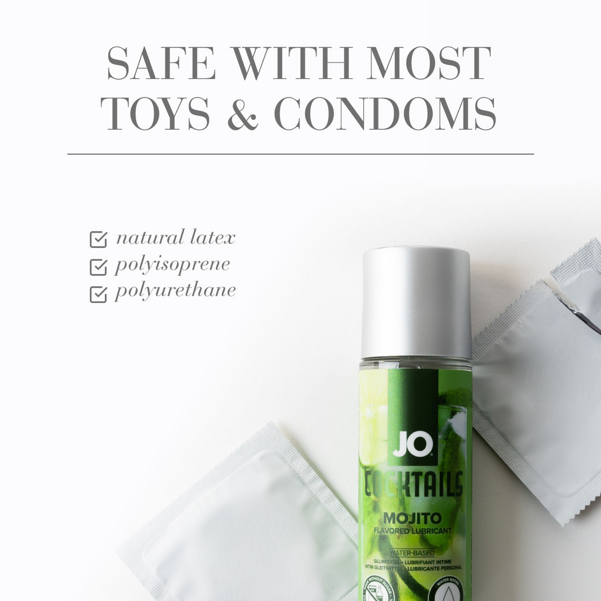 JO Cocktails Mojito Flavored Lube 2 fl oz - safe to use