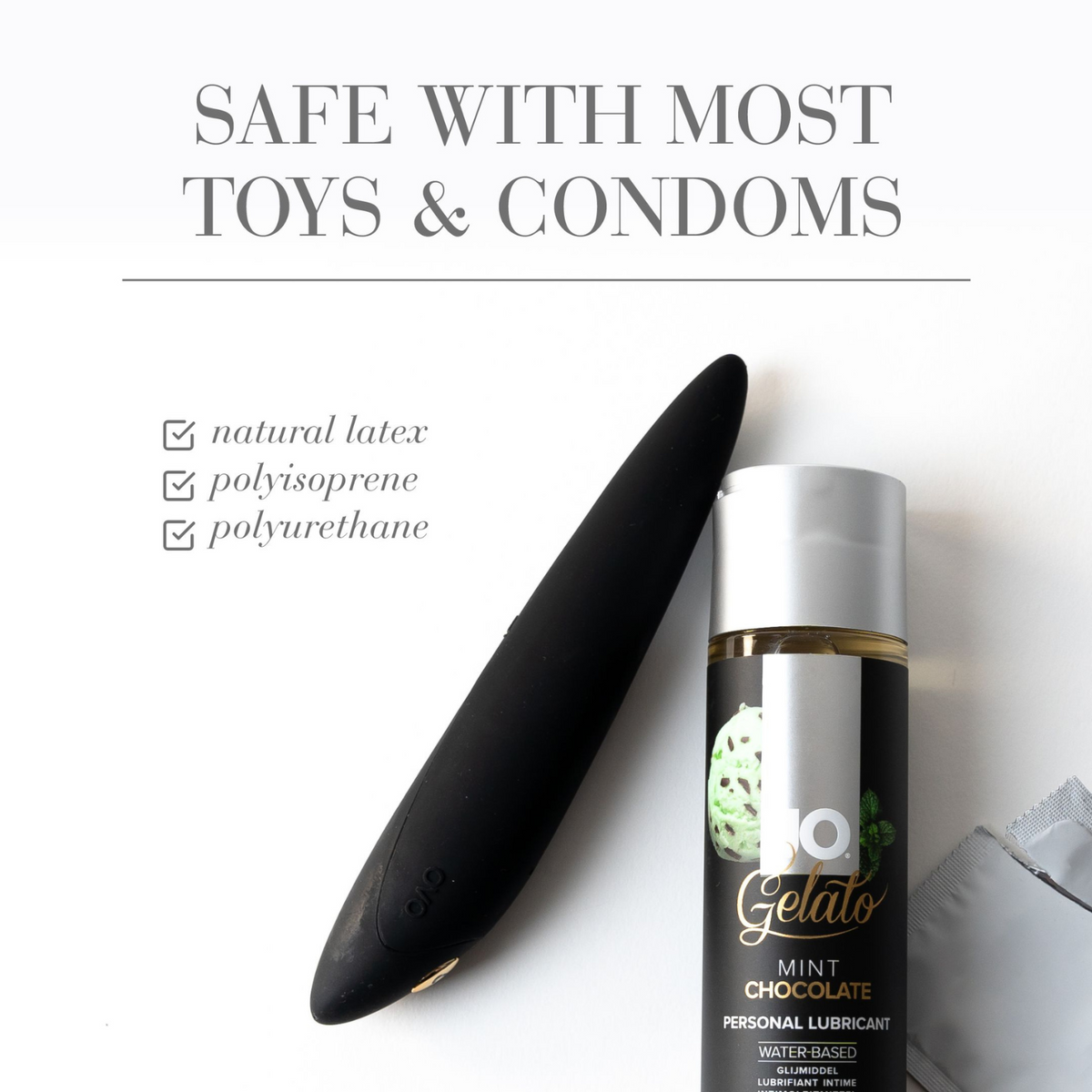 JO Gelato Mint Chocolate Lubricant Water-Based 4 fl oz - safe to use