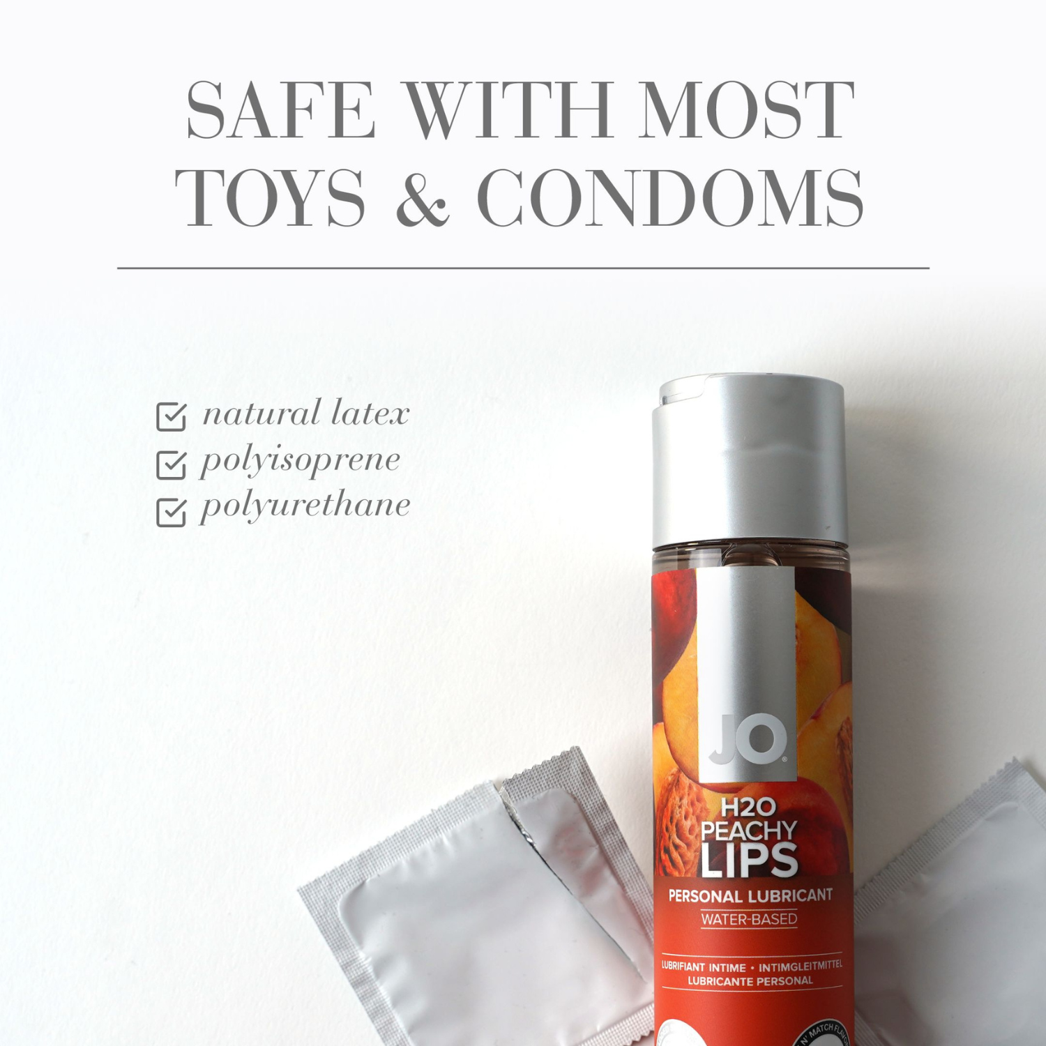 System JO H2O Peachy Lips Lubricant 30ml or 120ml  WorldCondoms