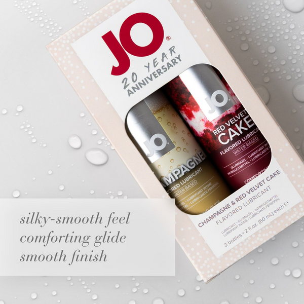 JO 20th Anniversary Water-Based Flavored Lubricant Gift Set - silky texture