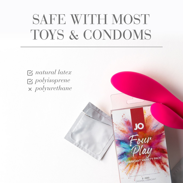 JO Four Play Water-Based Lubricant Variety - safe to use