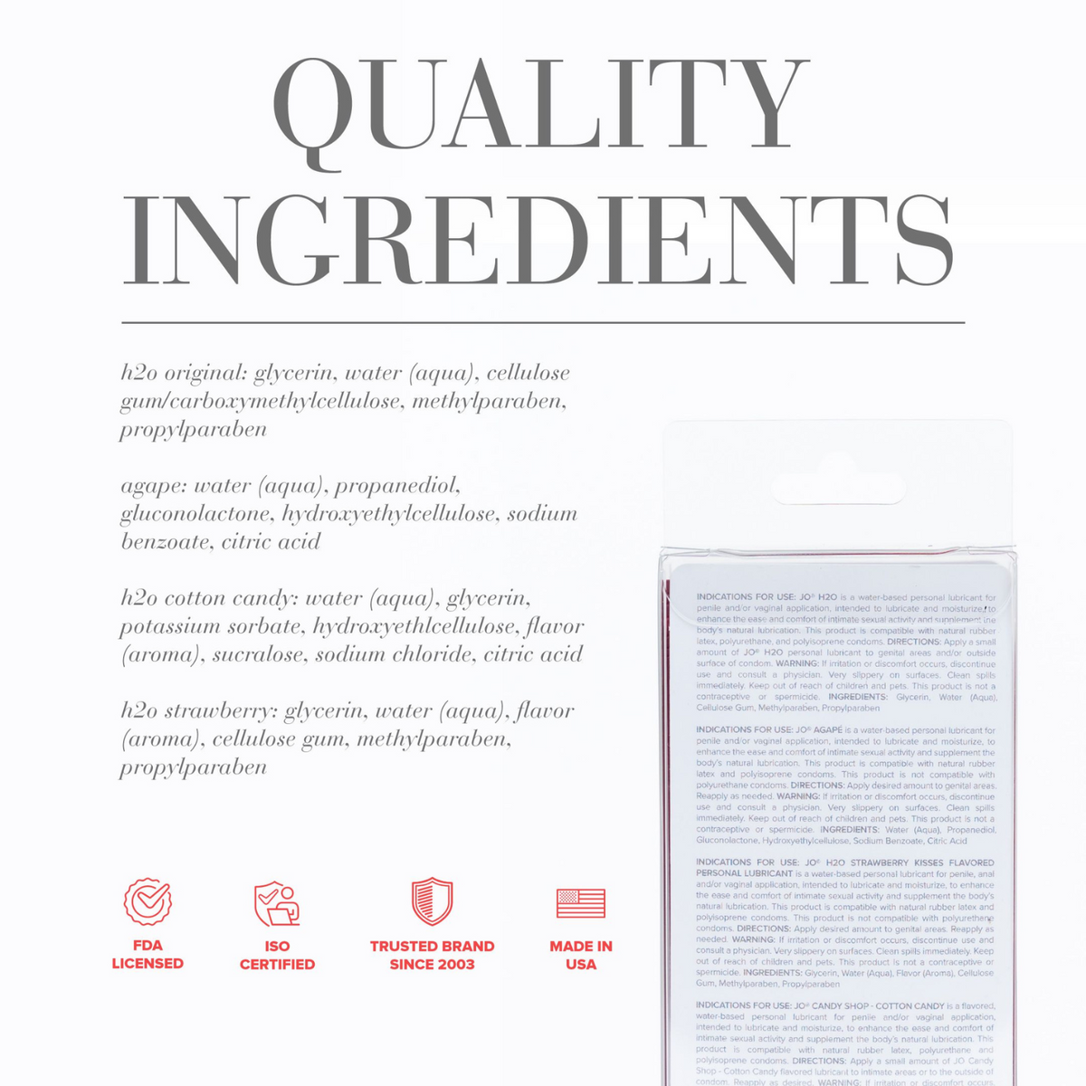 JO Four Play Water-Based Lubricant Variety - quality