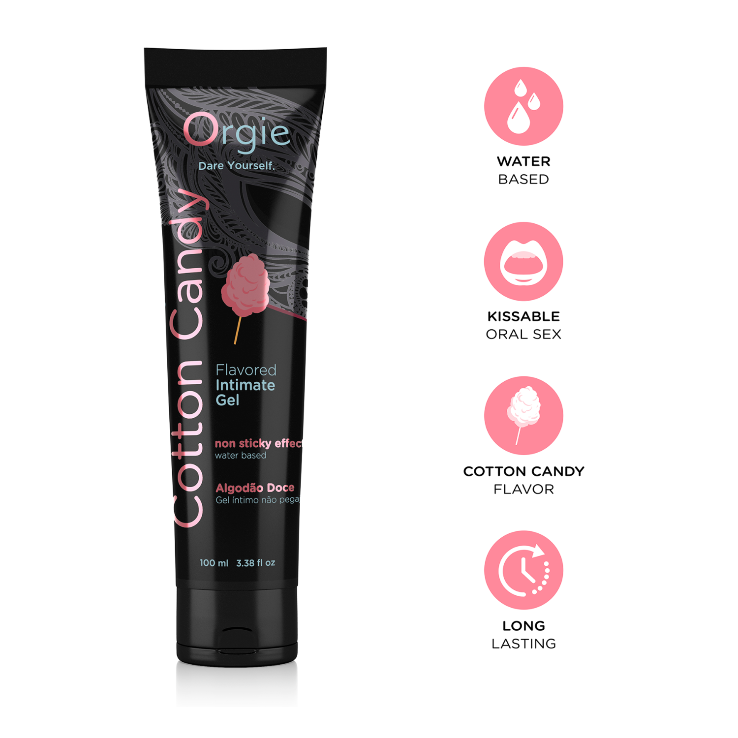 Orgie Lube Tube Cotton Candy Flavored ❤️ WorldCondoms