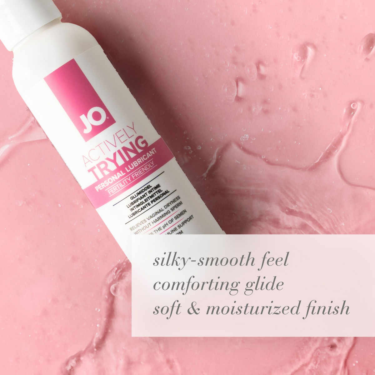 JO Actively Trying Fertility Friendly Water-Based Personal Lubricant 4 fl oz - silky formula
