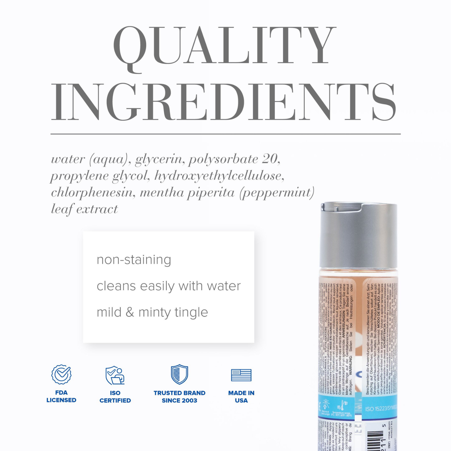 JO H2O Lubricante Anal Refrescante A Base de Agua 59 ml Imagen secundaria del producto