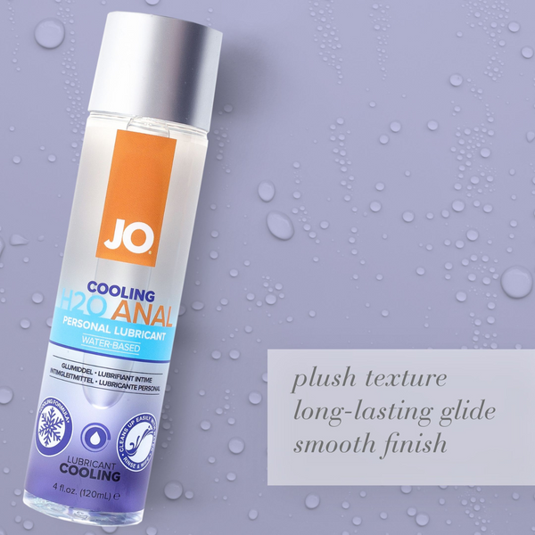 JO H2O Anal Cooling Lubricant Water-Based 2 fl oz - smooth texture