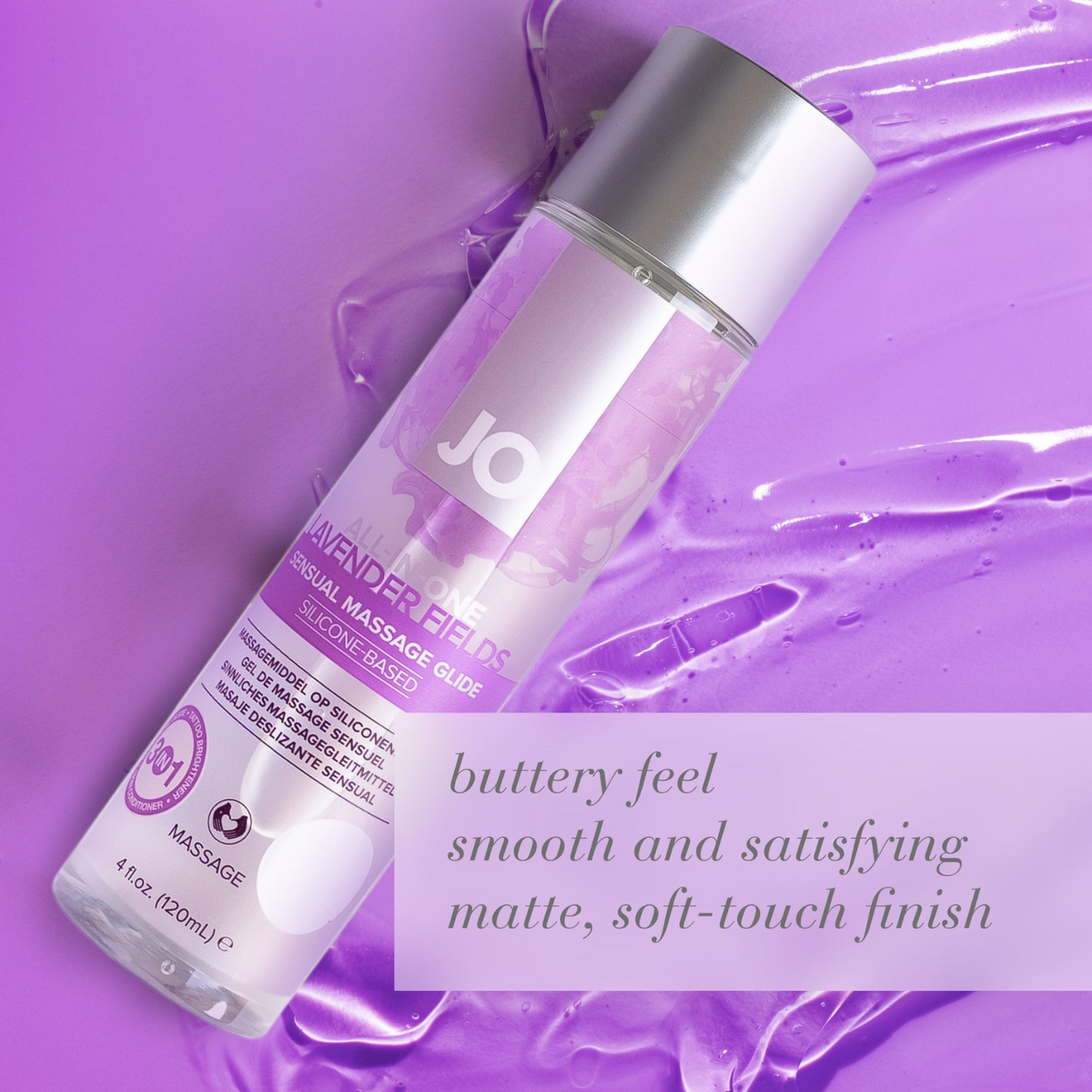 System JO All-In-One Massage Glide Lavender Fields 30ml - smooth formula