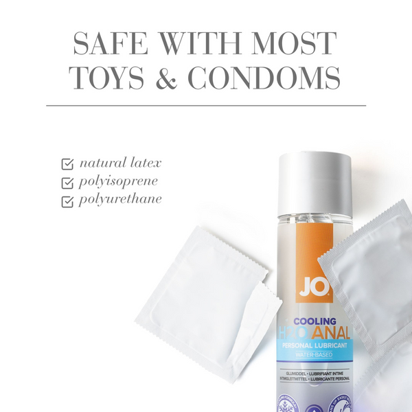 JO H2O Anal Cooling Lubricant Water-Based 2 fl oz - safe to use