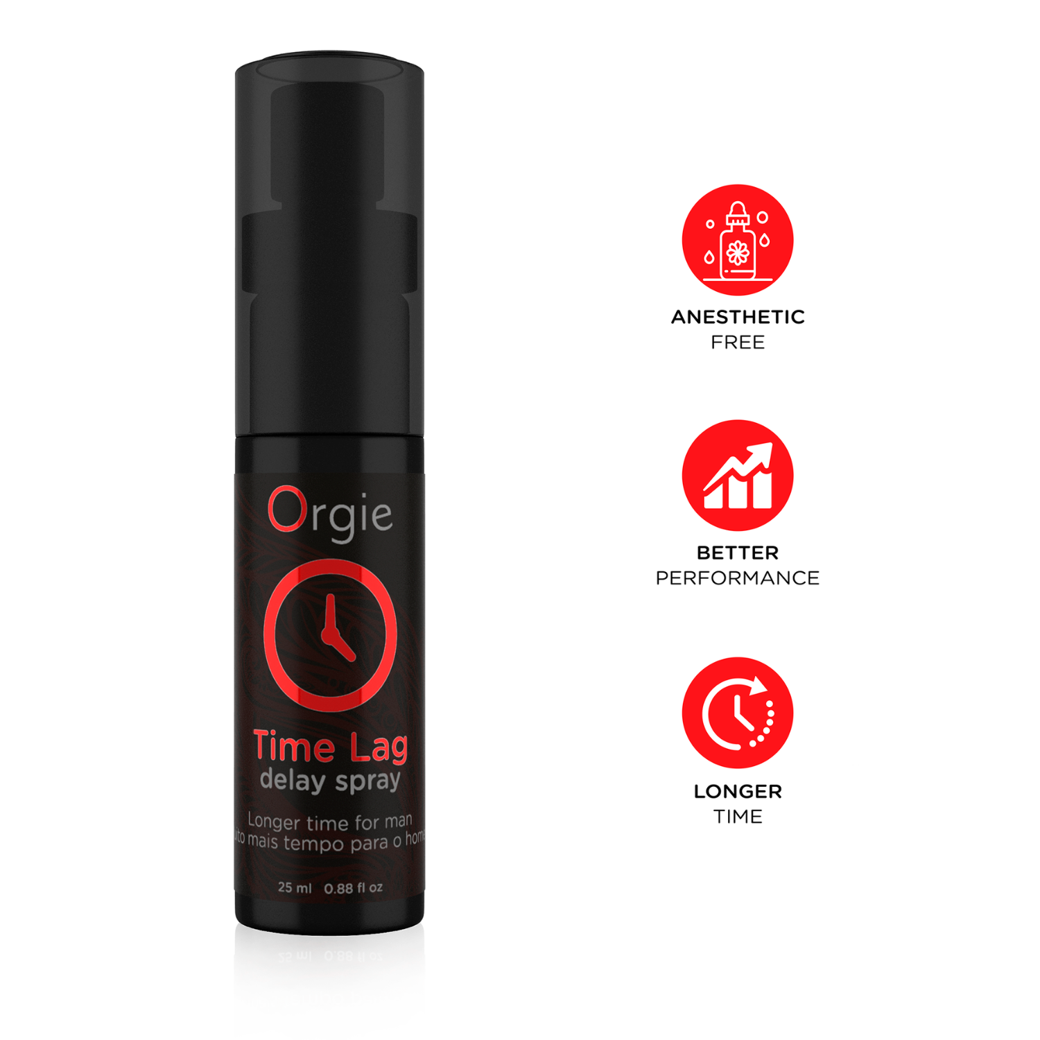 Spray Retardateur Orgie Time Lag - 25 Ml - Retarde L'Éjaculation Prématurée - Homme