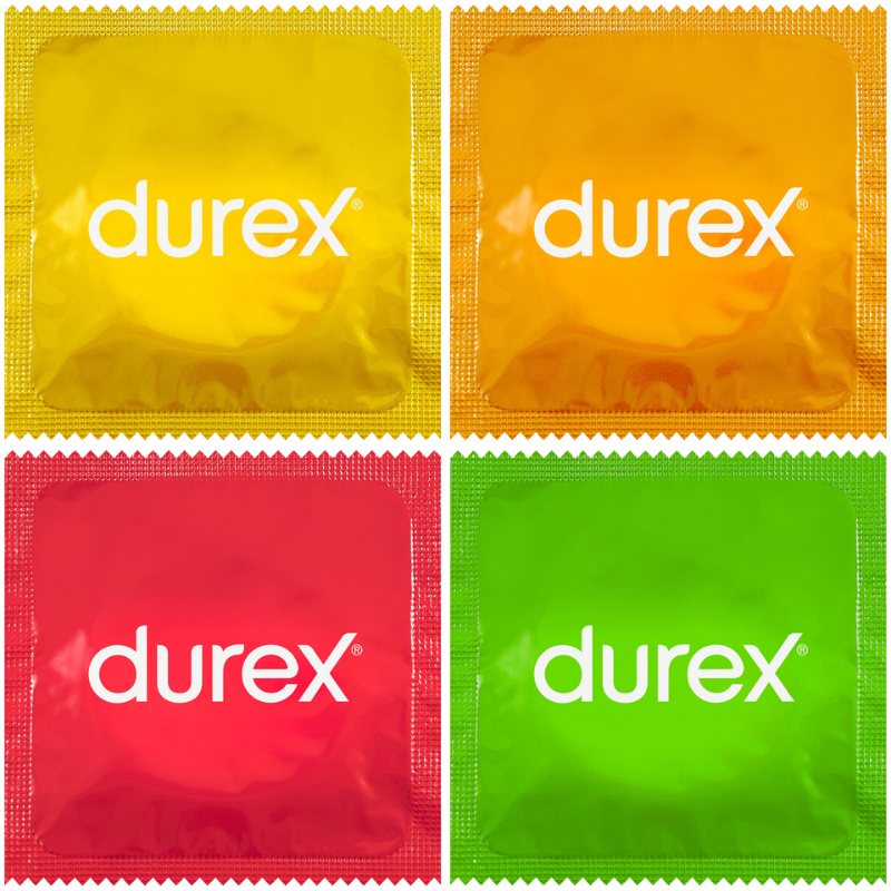 Durex Tropical Select Flavours 4 pieces Banana, apple, orange, strawberry condoms  Main image