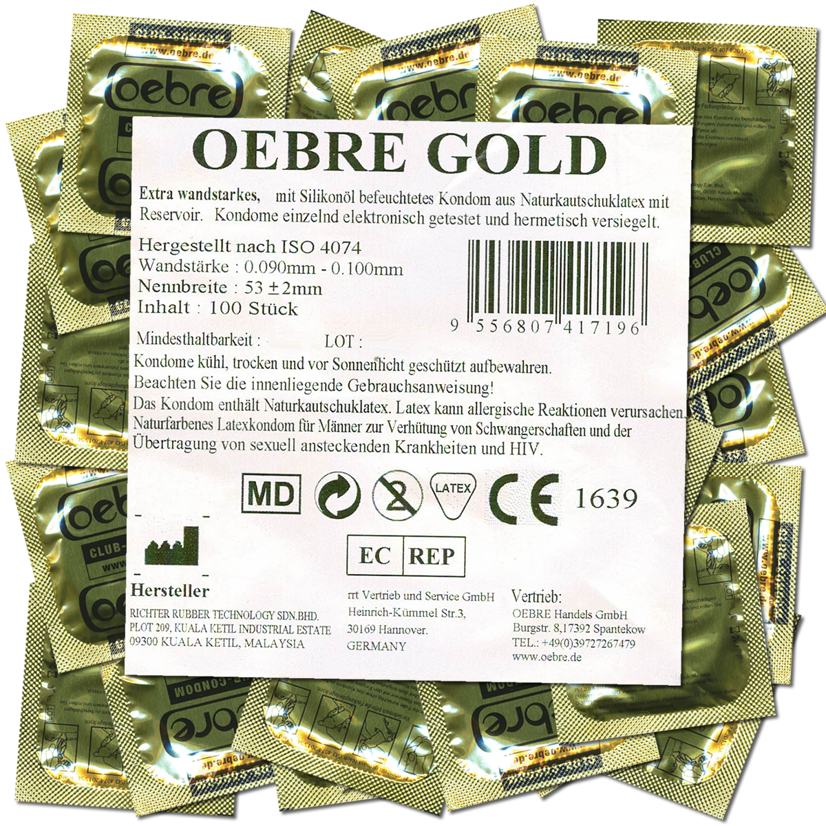 Oebre CLUB-Condom Gold | WorldCondoms