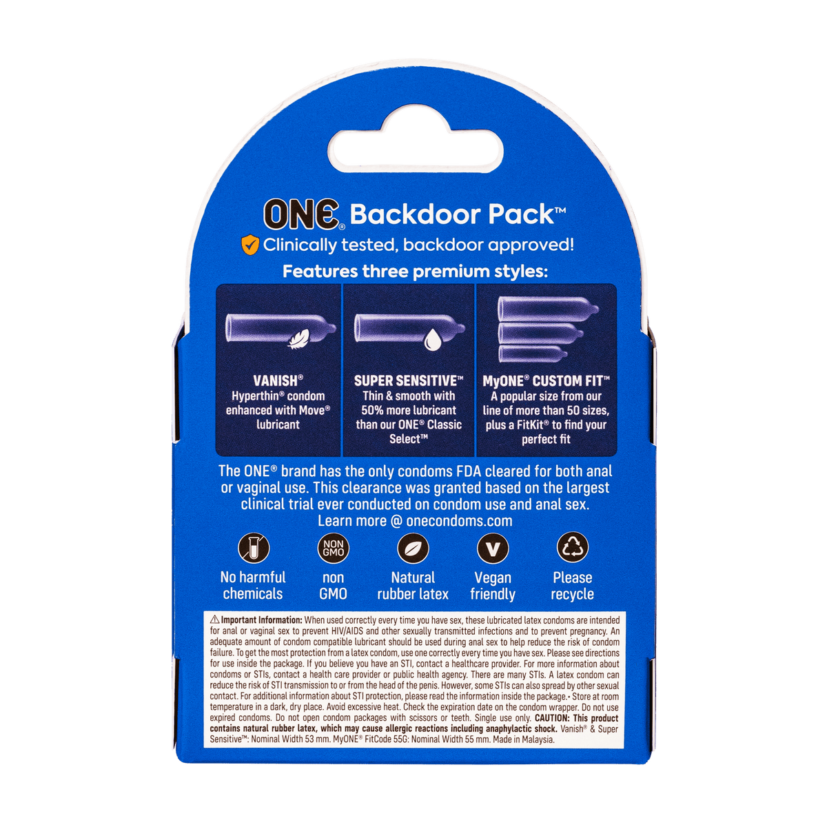 One Backdoor Pack Box 3 | WorldCondoms